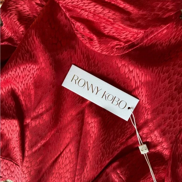 NWT Ronny Kobo exclusive Carla dress in burgundy - Picture 9 of 9